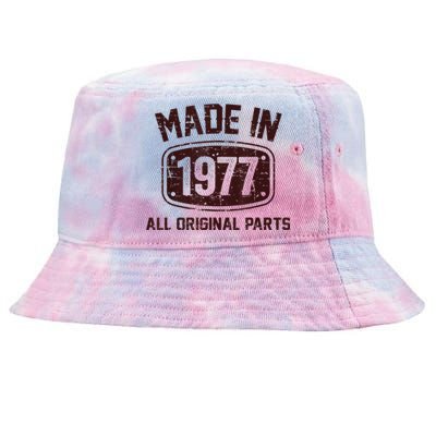 45 Years Old Made in 1977 All Original Parts 45th Birthday Tie-Dyed Bucket Hat