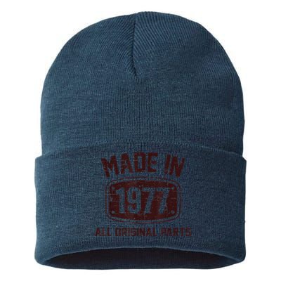 45 Years Old Made in 1977 All Original Parts 45th Birthday Sustainable Knit Beanie