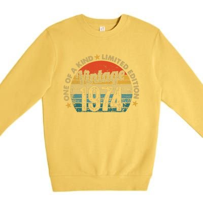 48 Years Old Vintage 1974 Limited Edition 48th Premium Crewneck Sweatshirt