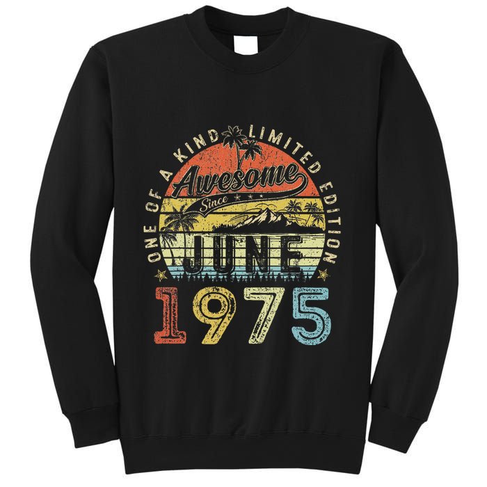 48 Year Old Awesome Since June 1975 48th Birthday Sweatshirt