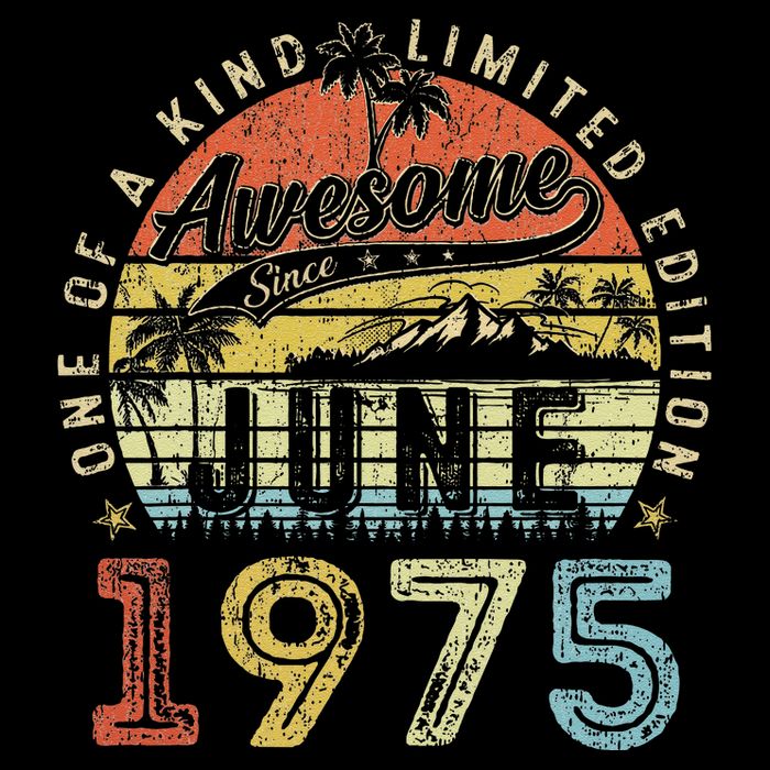48 Year Old Awesome Since June 1975 48th Birthday Sweatshirt