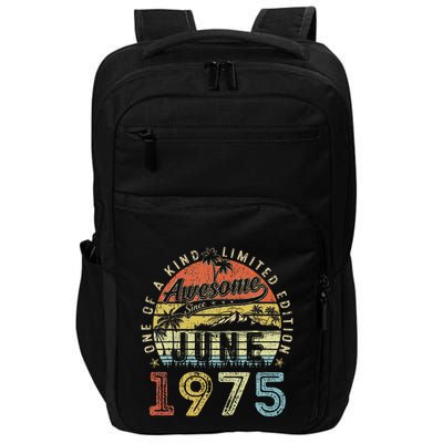 48 Year Old Awesome Since June 1975 48th Birthday Impact Tech Backpack