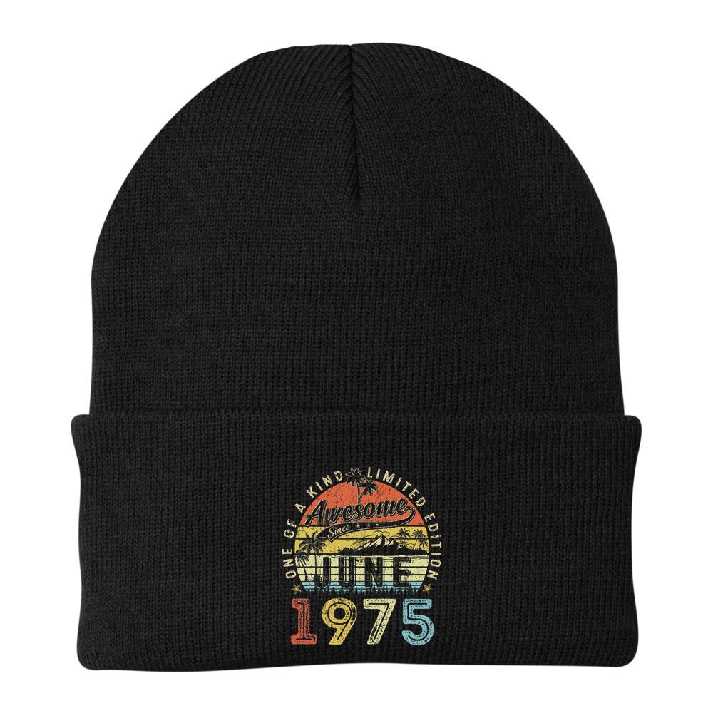 48 Year Old Awesome Since June 1975 48th Birthday Beanie