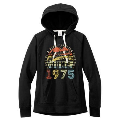 48 Year Old Awesome Since June 1975 48th Birthday Women's Fleece Hoodie