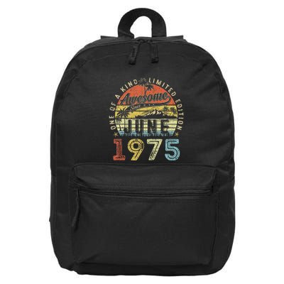 48 Year Old Awesome Since June 1975 48th Birthday 16 in Basic Backpack
