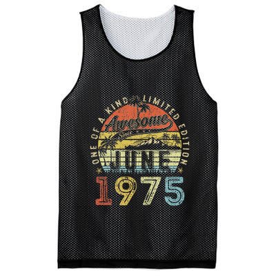 48 Year Old Awesome Since June 1975 48th Birthday Mesh Reversible Basketball Jersey Tank