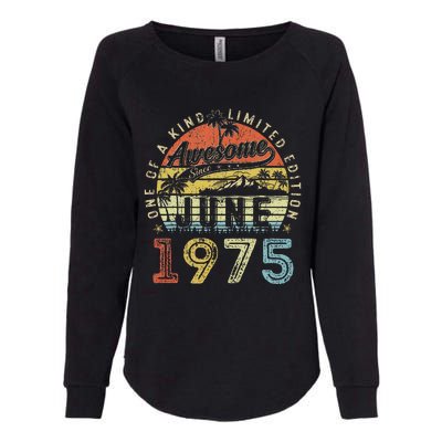 48 Year Old Awesome Since June 1975 48th Birthday Womens California Wash Sweatshirt