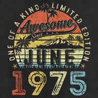 48 Year Old Awesome Since June 1975 48th Birthday 25L Jumbo Tote