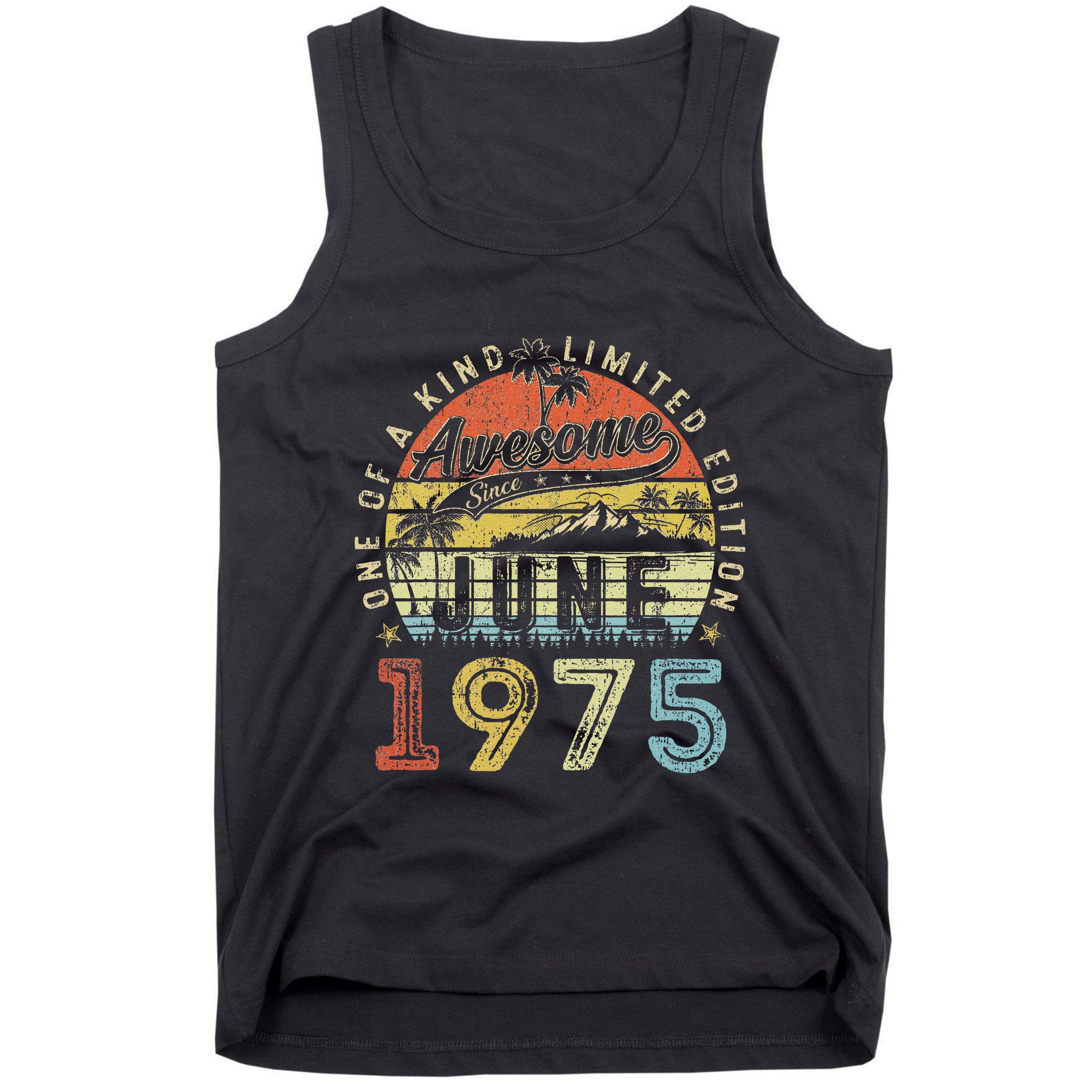 48 Year Old Awesome Since June 1975 48th Birthday Tank Top