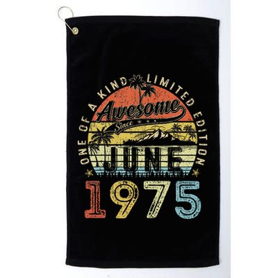 48 Year Old Awesome Since June 1975 48th Birthday Golf Towel