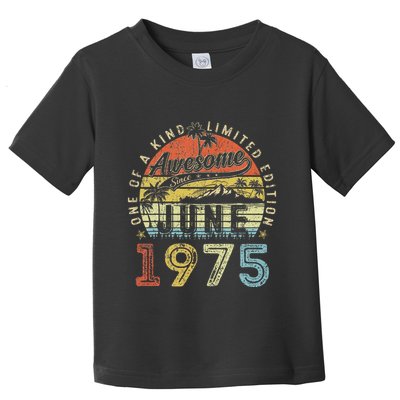 48 Year Old Awesome Since June 1975 48th Birthday Toddler T-Shirt