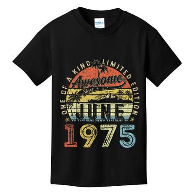 48 Year Old Awesome Since June 1975 48th Birthday Kids T-Shirt