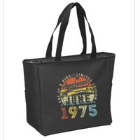 48 Year Old Awesome Since June 1975 48th Birthday Zip Tote Bag