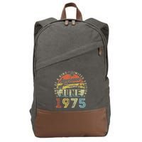 48 Year Old Awesome Since June 1975 48th Birthday Cotton Canvas Backpack