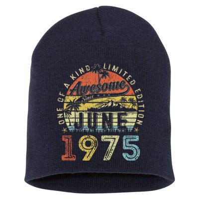 48 Year Old Awesome Since June 1975 48th Birthday Short Acrylic Beanie