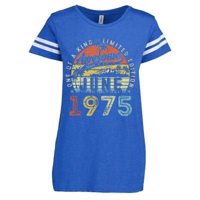 48 Year Old Awesome Since June 1975 48th Birthday Enza Ladies Jersey Football T-Shirt