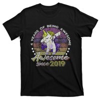 4 Years Old Dabbing Unicorn Gifts 4th Birthday Party T-Shirt