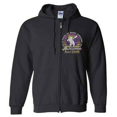 4 Years Old Dabbing Unicorn Gifts 4th Birthday Party Full Zip Hoodie