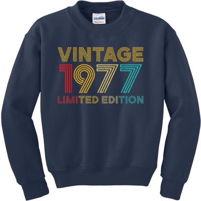 45 Years Old Vintage 1977 Limited Edition 45th Birthday Kids Sweatshirt