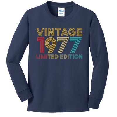 45 Years Old Vintage 1977 Limited Edition 45th Birthday Kids Long Sleeve Shirt