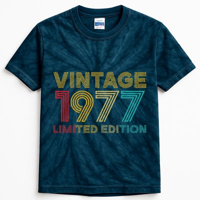 45 Years Old Vintage 1977 Limited Edition 45th Birthday Kids Tie-Dye T-Shirt