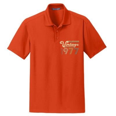 45 Years Old - Vintage Best Of 1977 45th Birthday Present Gifts Dry Zone Grid Polo