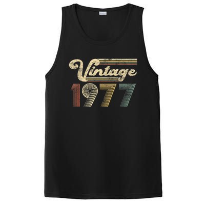 45 Years Old - Vintage Best Of 1977 45th Birthday Present Gifts PosiCharge Competitor Tank