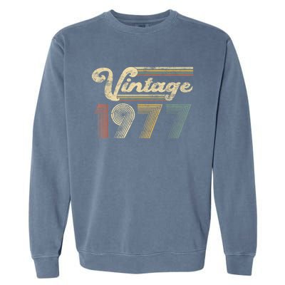 45 Years Old - Vintage Best Of 1977 45th Birthday Present Gifts Garment-Dyed Sweatshirt