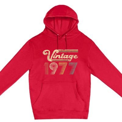 45 Years Old - Vintage Best Of 1977 45th Birthday Present Gifts Premium Pullover Hoodie