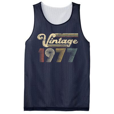 45 Years Old - Vintage Best Of 1977 45th Birthday Present Gifts Mesh Reversible Basketball Jersey Tank