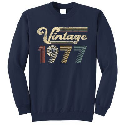 45 Years Old - Vintage Best Of 1977 45th Birthday Present Gifts Tall Sweatshirt