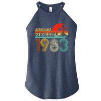 40 Year Old Vintage Legend Since February 1983 40th Birthday Women's Perfect Tri Rocker Tank