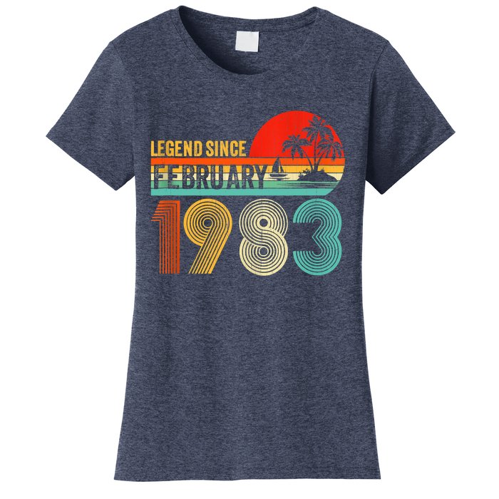 40 Year Old Vintage Legend Since February 1983 40th Birthday Women's T-Shirt