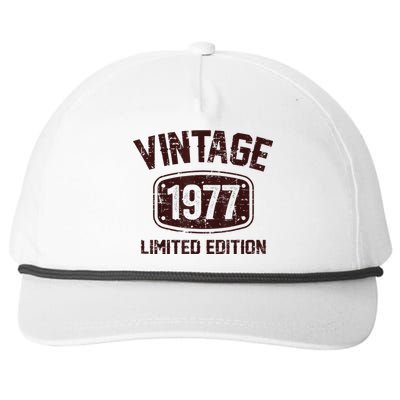 46 Years Old Vintage 1977 Limited Edition 46th Birthday Snapback Five-Panel Rope Hat