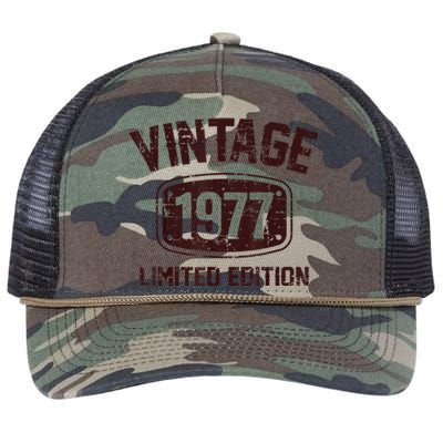 46 Years Old Vintage 1977 Limited Edition 46th Birthday Retro Rope Trucker Hat Cap