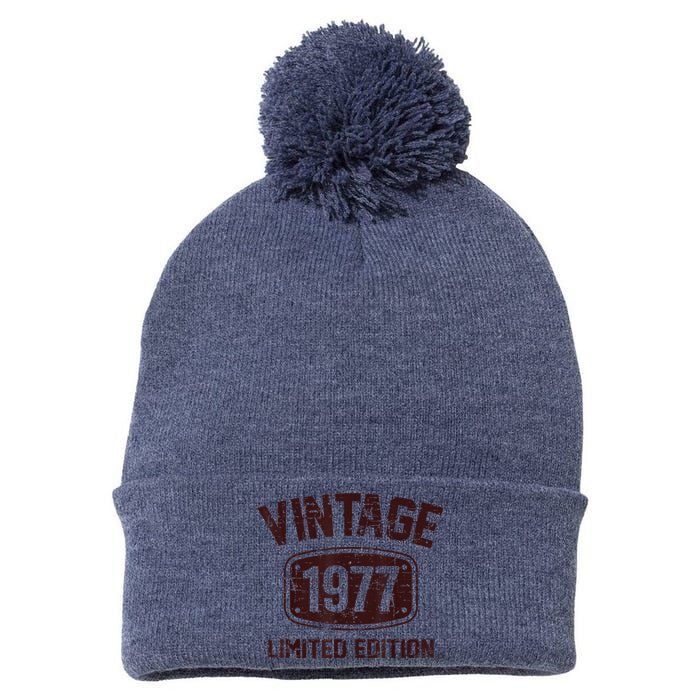 46 Years Old Vintage 1977 Limited Edition 46th Birthday Pom Pom 12in Knit Beanie