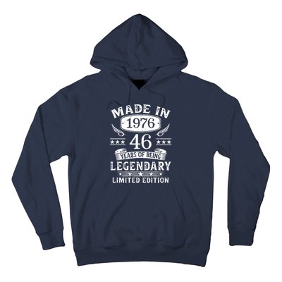 46 Years Old Made In 1976 Shirt 46th Birthday Gift Hoodie