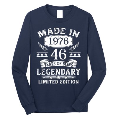 46 Years Old Made In 1976 Shirt 46th Birthday Gift Long Sleeve Shirt