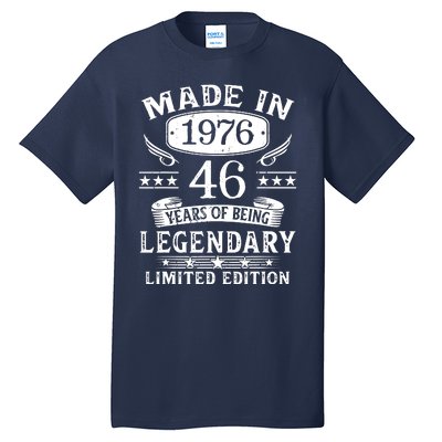 46 Years Old Made In 1976 Shirt 46th Birthday Gift Tall T-Shirt