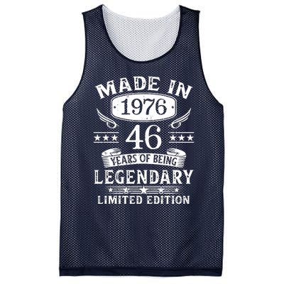 46 Years Old Made In 1976 Shirt 46th Birthday Gift Mesh Reversible Basketball Jersey Tank