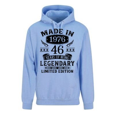 46 Years Old Made In 1976 Shirt 46th Birthday Gift Unisex Surf Hoodie