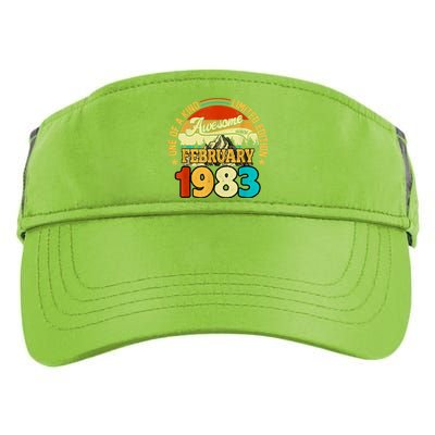 40 Years Old Awesome Since February 1983 40th Birthday Gifts Adult Drive Performance Visor