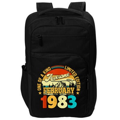 40 Years Old Awesome Since February 1983 40th Birthday Gifts Impact Tech Backpack
