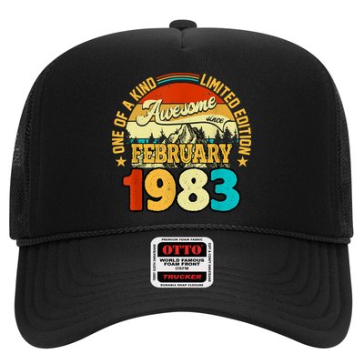 40 Years Old Awesome Since February 1983 40th Birthday Gifts Trucker Hat
