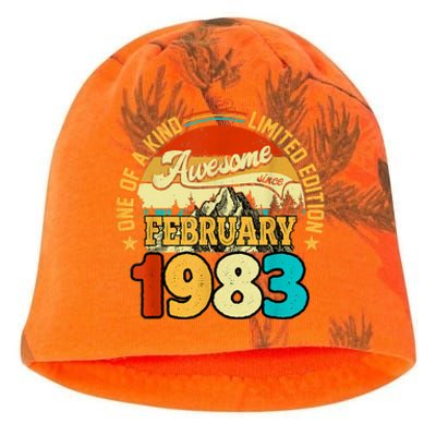 40 Years Old Awesome Since February 1983 40th Birthday Gifts Kati - Camo Knit Beanie