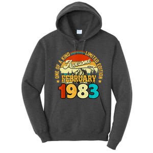 40 Years Old Awesome Since February 1983 40th Birthday Gifts Tall Hoodie