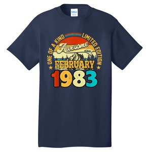 40 Years Old Awesome Since February 1983 40th Birthday Gifts Tall T-Shirt