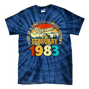 40 Years Old Awesome Since February 1983 40th Birthday Gifts Tie-Dye T-Shirt