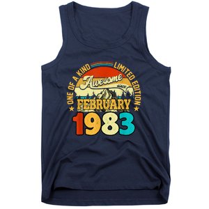 40 Years Old Awesome Since February 1983 40th Birthday Gifts Tank Top