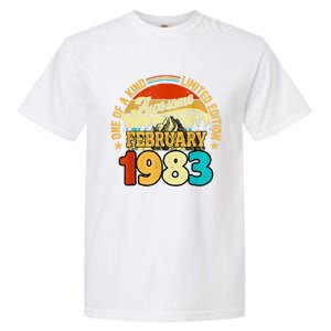 40 Years Old Awesome Since February 1983 40th Birthday Gifts Garment-Dyed Heavyweight T-Shirt